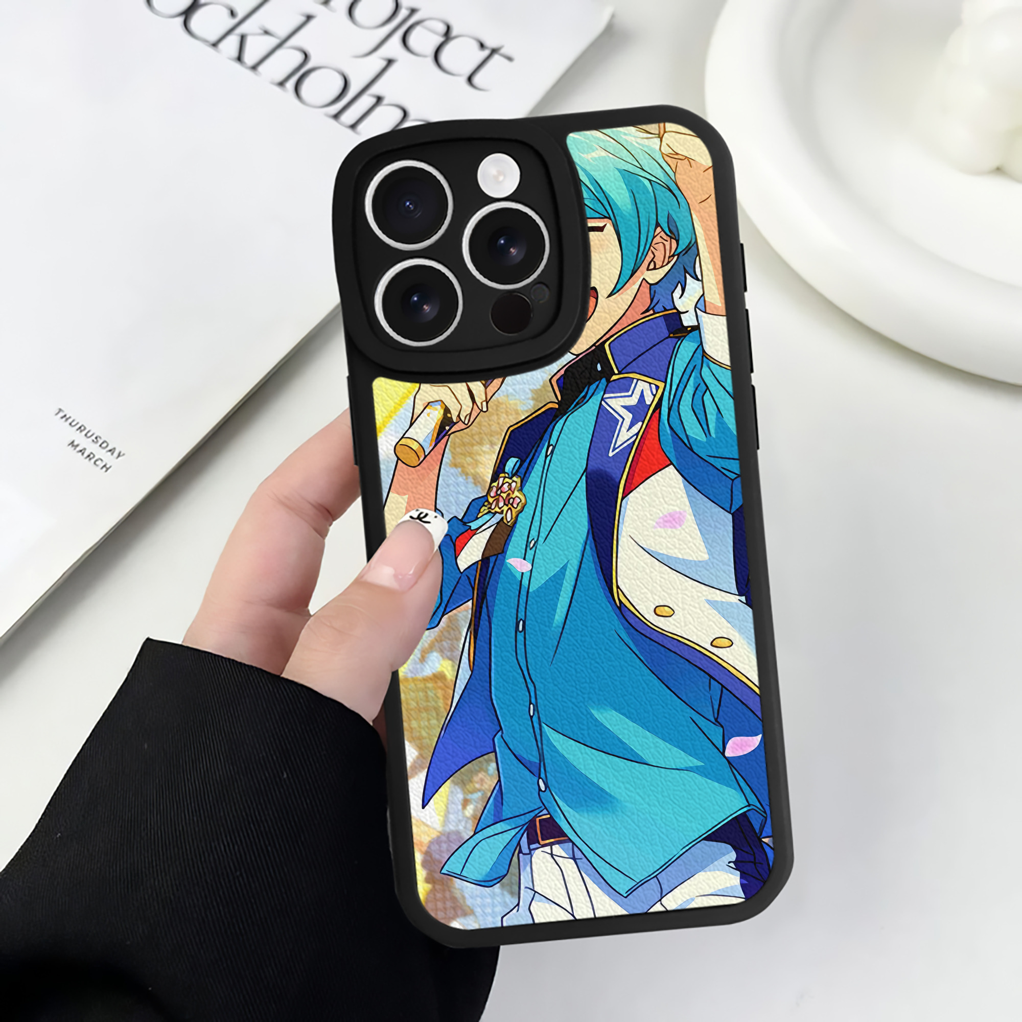（画像用） あんさんぶるスターズ! Ensemble Stars 【iPhone 16シリーズ対応】シリコンスマホケース（レザー調） 材質：シリコン